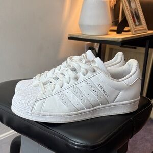 Adidas Shell Toe Superstar White Sneaker  'White Sparkle'